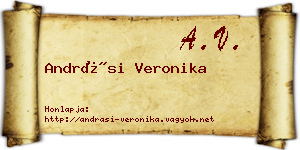 Andrási Veronika névjegykártya